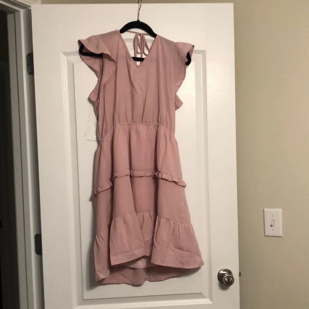 Pink Ruffle Dress- New without tags - Picture 4 of 10